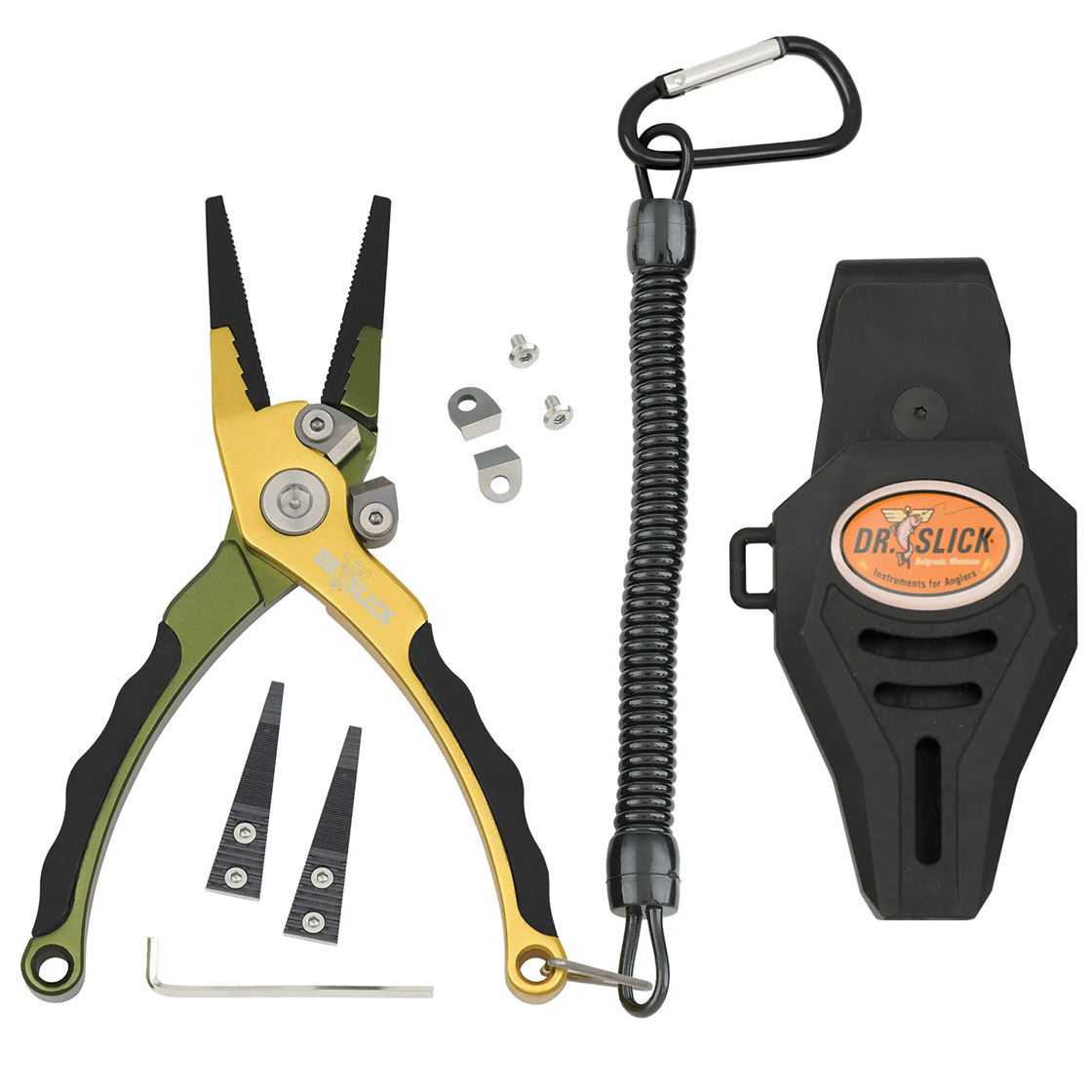 Dr. Slick Microburst Plier 5,75'' Alu Frame Tungsten Carbide Cutters green & gold