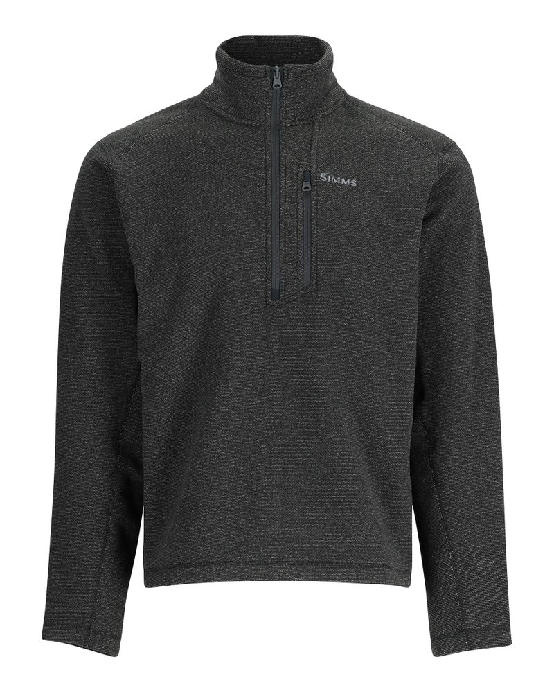 Simms Rivershed Half Zip Sweater black heather