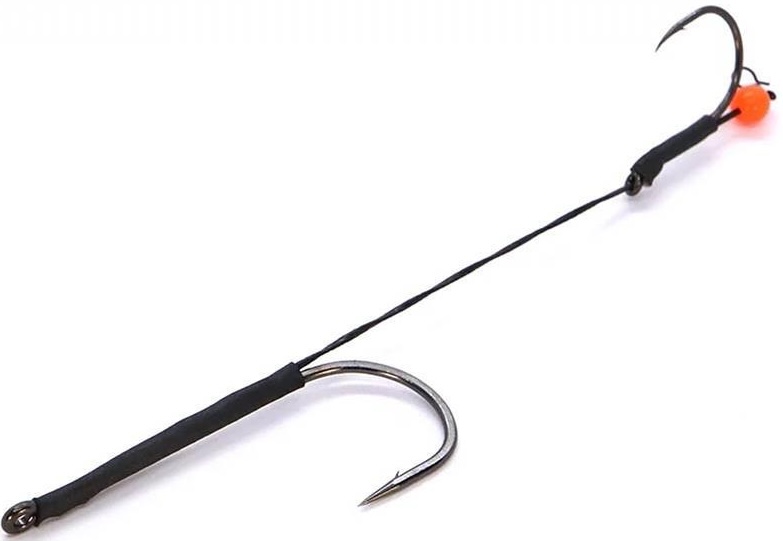 P-27459_Pike_Ready_JMC_Double_Snap_Hecht_Rig_fur_Tubenfliegen_mit_Tandem_Haken_und_Einhanger Pike Ready JMC Double Snap Pike Rig for Tube Flies with Hanger