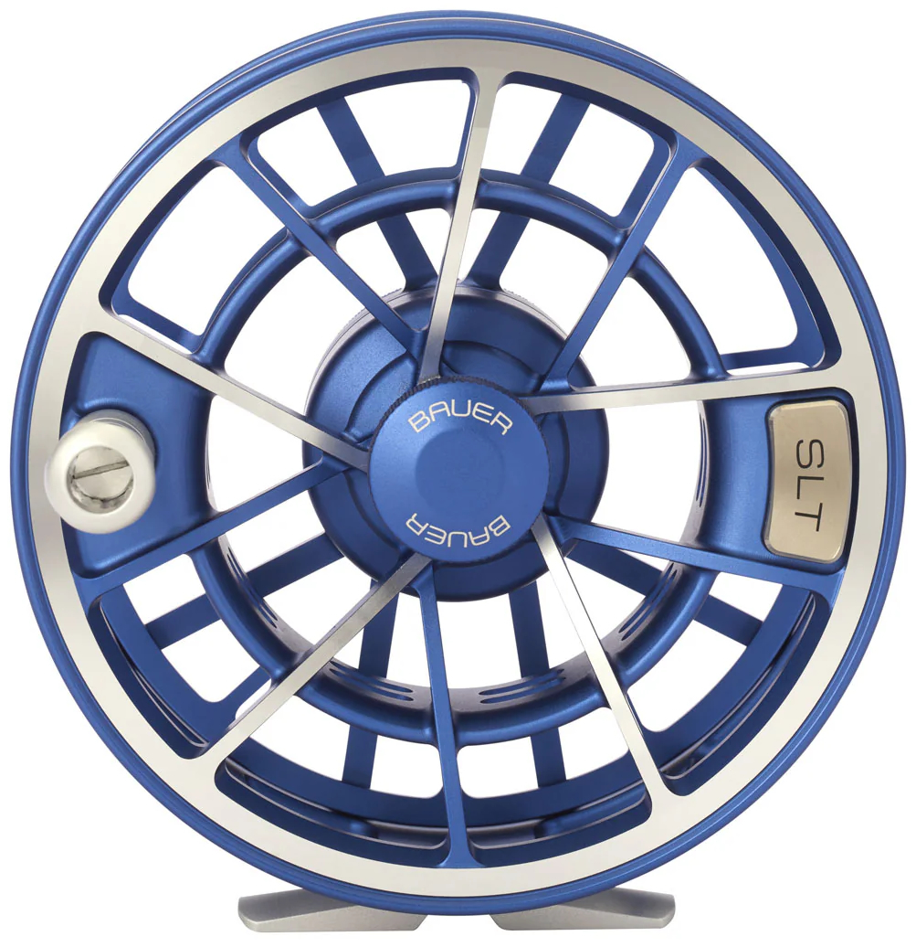 P-28013_Bauer_SLT_Fliegenrolle_Blue-Silver_ Bauer SLT Fliegenrolle Blue & Silver