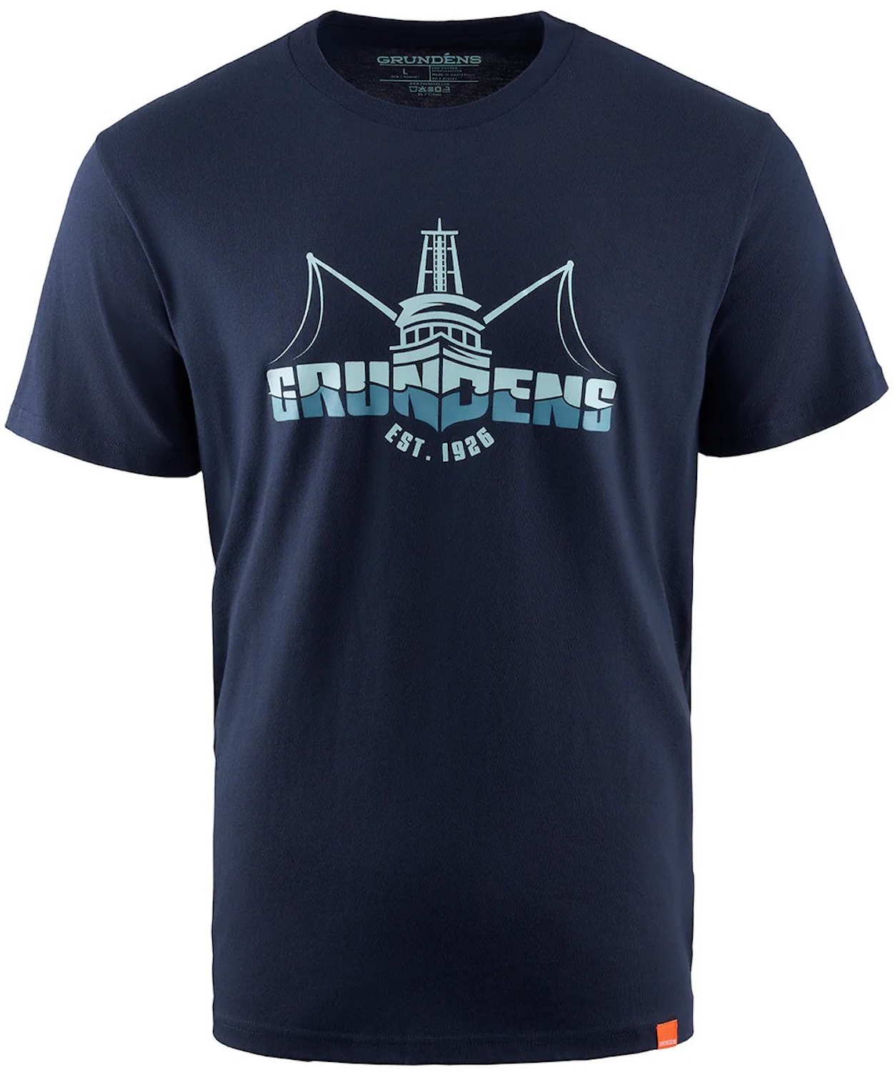 Grundéns Logo Boat SS T-Shirt dark navy