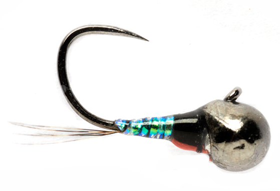 P-24228_Fulling_Mill_Nymphe_FMJ_Black_Widdow_Perdigon Fulling Mill Nymph - Croston's FMJ Micro Perdigon Black Widow Barbless