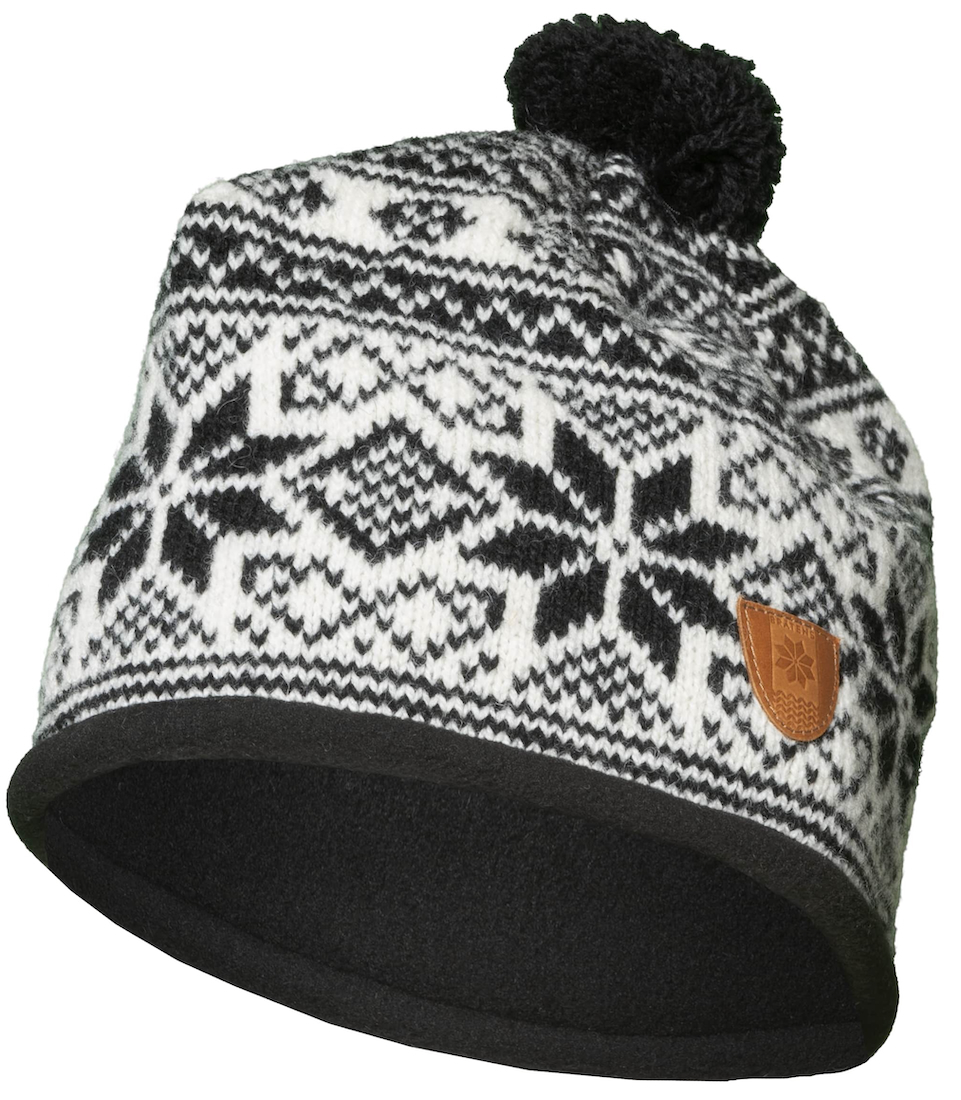 Bratens 100% Norway SNØSTJERNE HAT ONE-SIZE white & black Mütze extra warm
