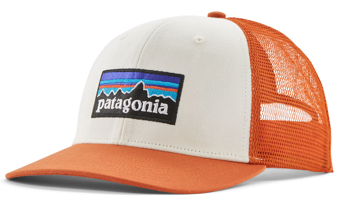 P-28081_Patagonia_P-6_Logo_Trucker_Hat_WHRL_ Patagonia P-6 Logo Trucker Hat Cap WHRL - White Redtail Rust