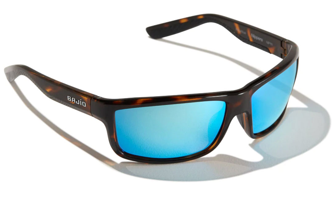 Bajio Polarized Glasses Nippers - Dark Tort Gloss (Blue Mirror Glass)