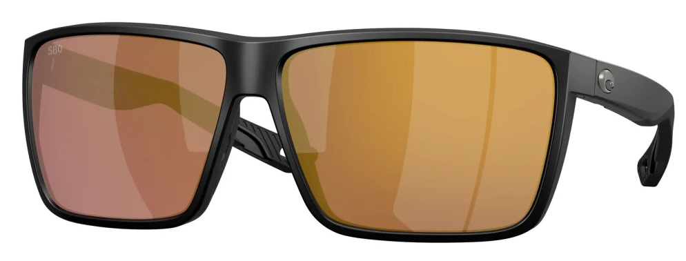 Costa Polarized Glasses Rincon II Matte Black (Gold Mirror 580G)