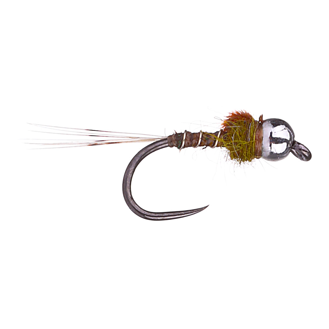 olive-bh-nymph Tying Example
