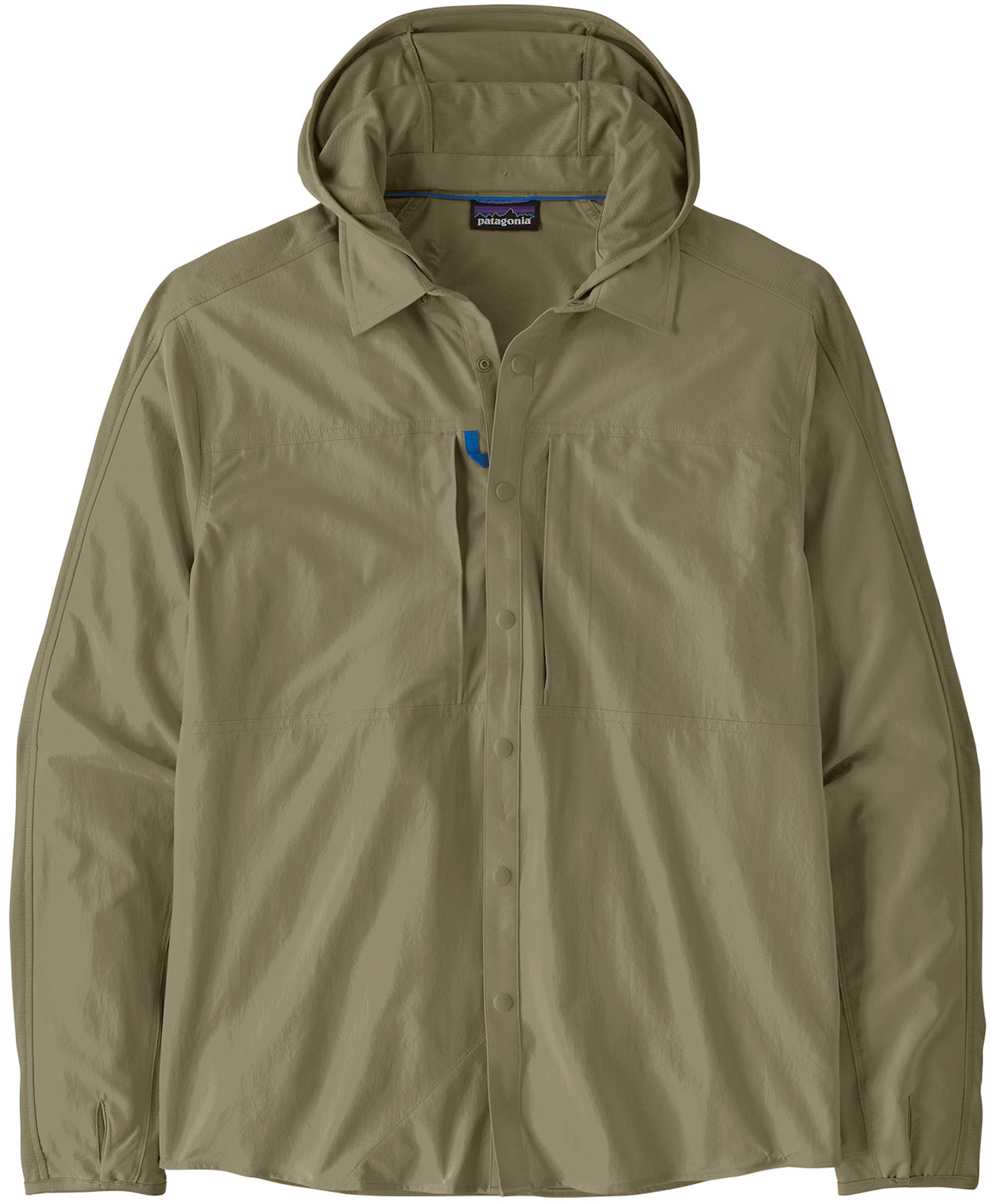 Patagonia M's River Rambler Hybrid Sun Hoody with UV protection RVGN - River Rock Green