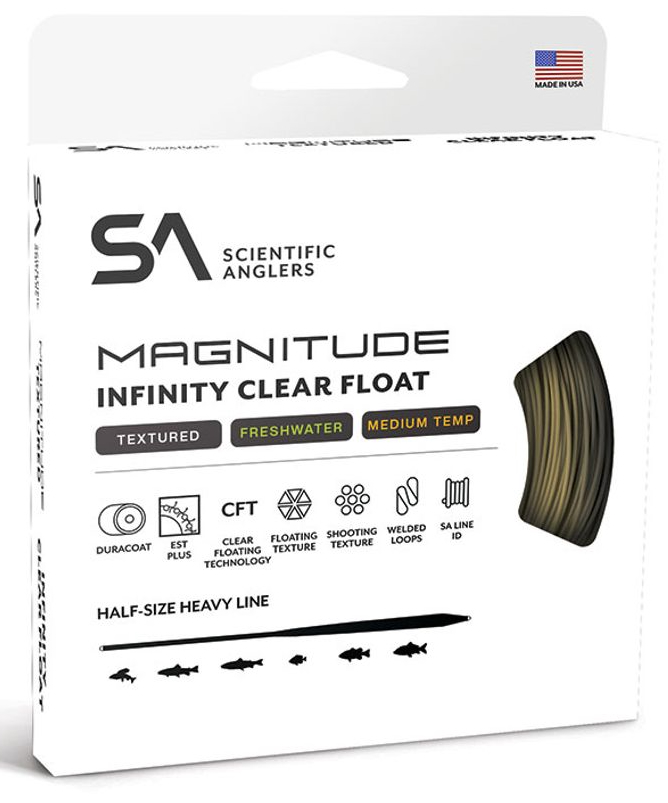 Scientific Anglers Magnitude Infinity Floating Clear Head WF Fly Line Buckskin Scientific Anglers Magnitude Infinity Floating Clear Head WF Fly Line Buckskin