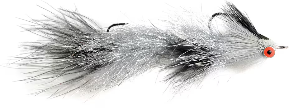 P-27530_Fulling_Mill_Articulated_Trout_Slider_Silver_ Fulling Mill Artic Trout Slider Silver #1 Big Fish Trout Bum Streamer