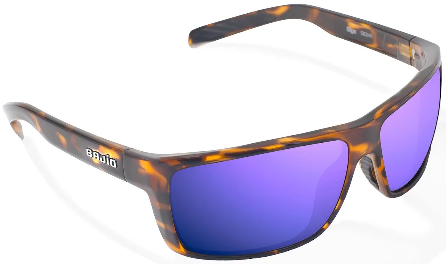 Bajio polarised sunglasses Sigs - Brown Tortoise Gloss (Violet Mirror PC)
