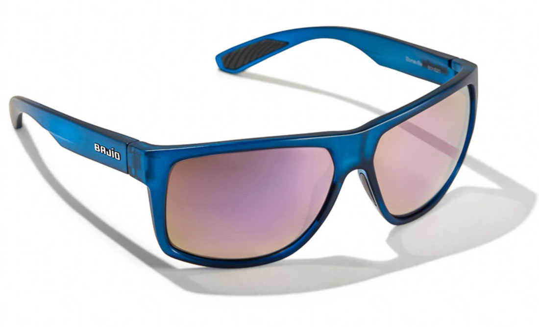 Bajio Polarized Glasses Boneville - Blue Vin Matte (Rose Mirror Glass)