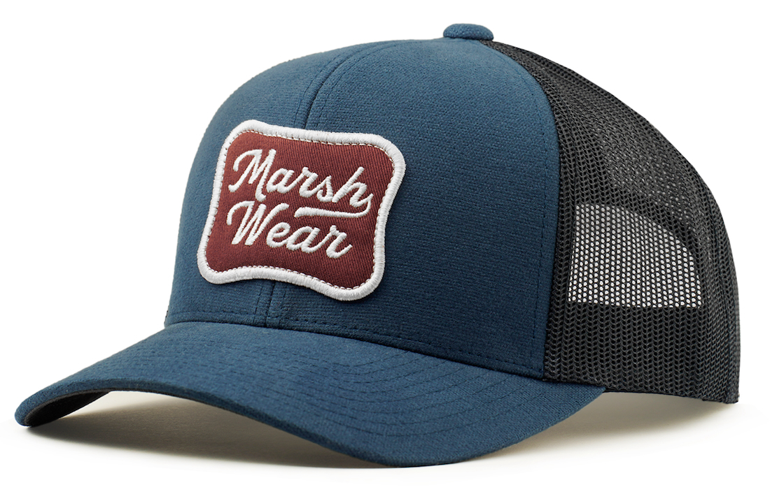P-29368_Marsh_Wear_Roadside_Trucker_Hat_Navy_ Marsh Wear Roadside Trucker Cap Navy