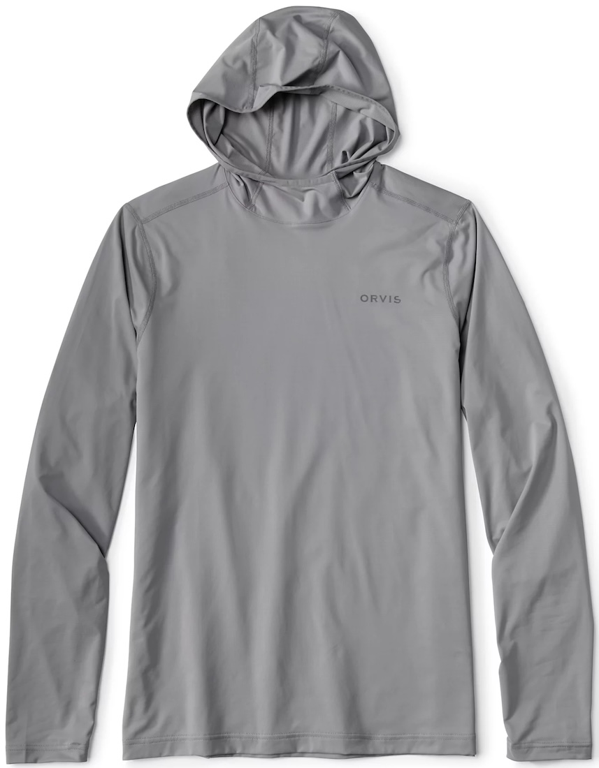 Orvis Sun Defense Printed Hoodie Sunshirt UPF 50+ titanium