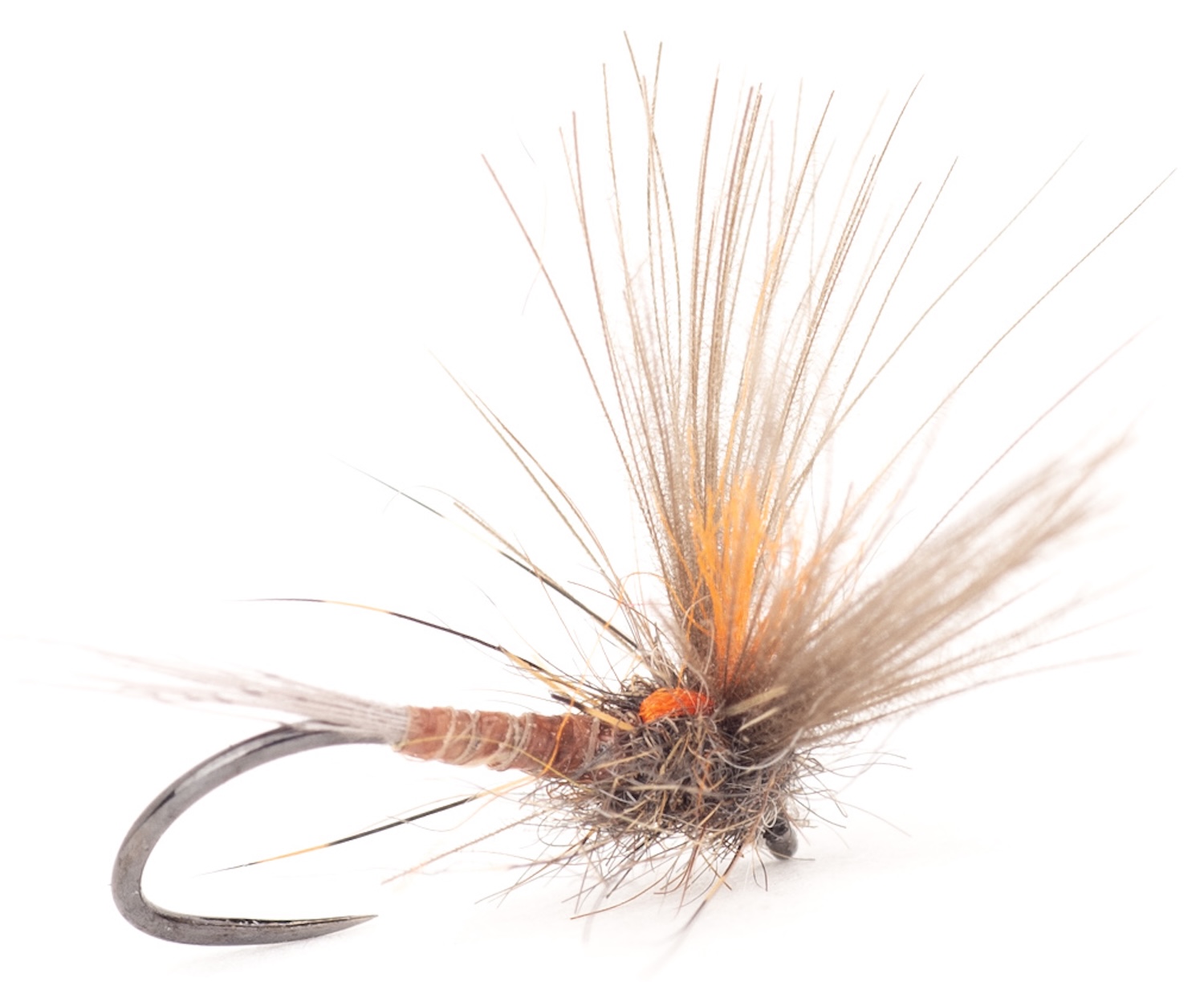 Guideline Dry Fly Split Wing Dun Golden Olive Barbless