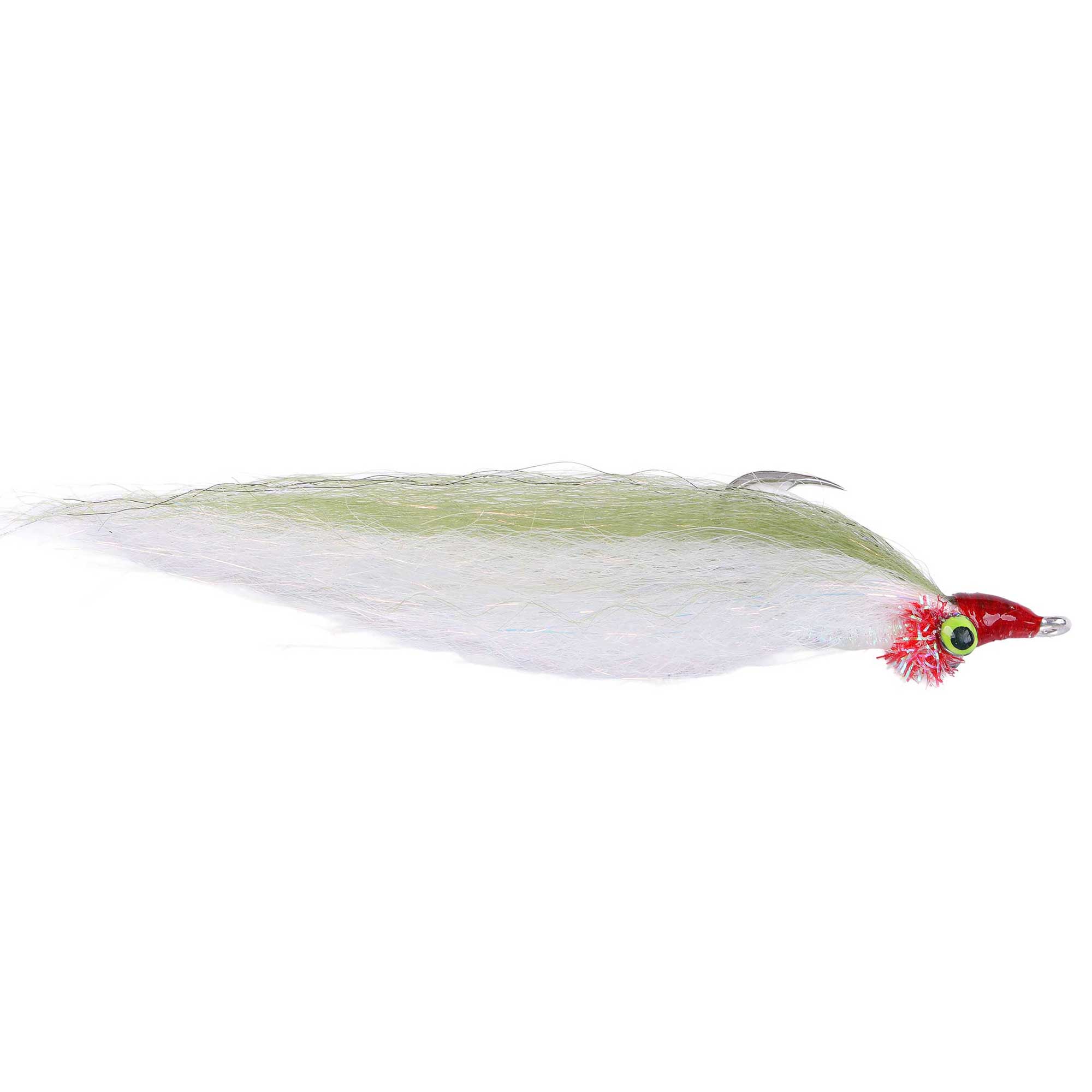 Fishient H2O Saltwater Fly - Mega Deep Minnow olive white