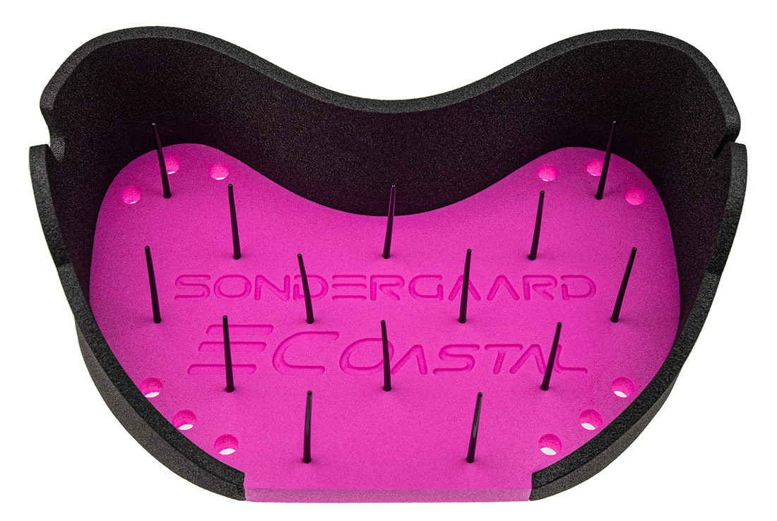 Sondergaard Coastal Stripping Basket black & pink