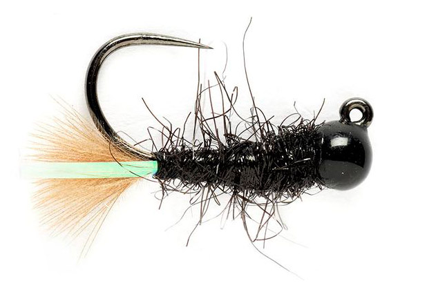 Fulling-Mill-KJ-Black-Jig-Barbless Fulling Mill Nymph - Tungsten KJ Black Jig Barbless