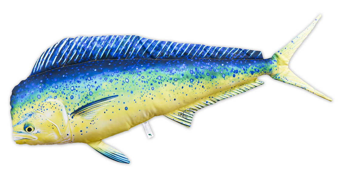P-29208_Fischkissen_Kuscheltier_Mahi_Mahi_115cm_ganz Fish Pillow Soft Toy Mahi Mahi 115cm