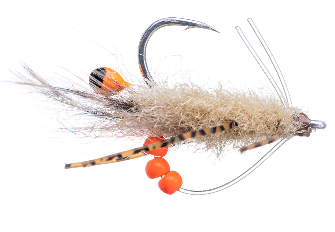 Fishient_H2O_Salzwasserfliege_Rolling_Bead_Fishient_Crab_-tan-_1 H2O Saltwater Fly - Rolling Bead Fishient Crab tan