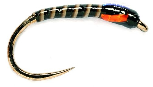 P-26913_Fulling_Mill_Cran_Shank_Barbless_buzzer_Black_ Fulling Mill Buzzer Crank Shank Black Nymph Barbless