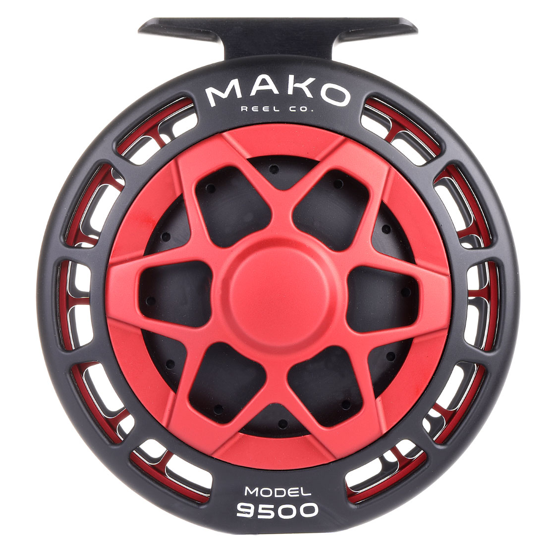 Mako Reel Co. Fly Reel matte red on black