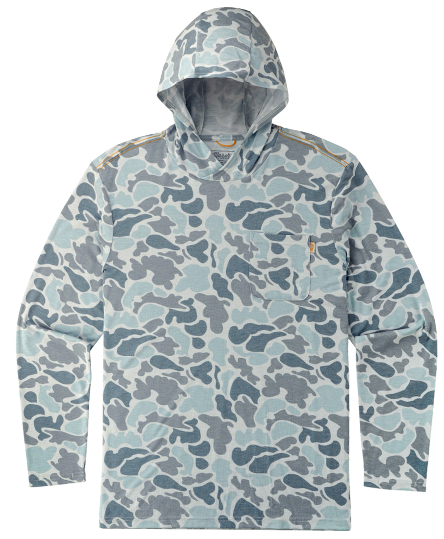 Marsh Wear Buxton Hagood Hoody UPF 40+ Sun Protection Silver Mallard Camo