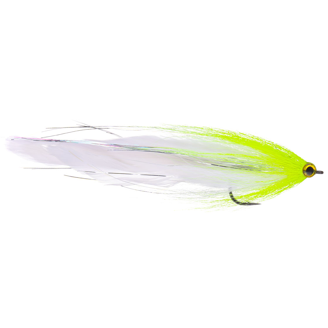 P-26817_Superflies-Hechtstreamer-Pike-Deceiver-White-Chartreuse-Schlappen Superflies Pike Streamer Pike Deceiver White & Chartreuse Schlappen