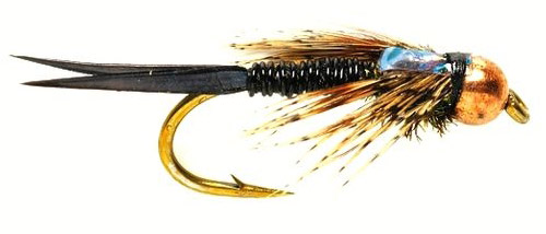 copper-john-black Fulling Mill Nymph - Copper John black