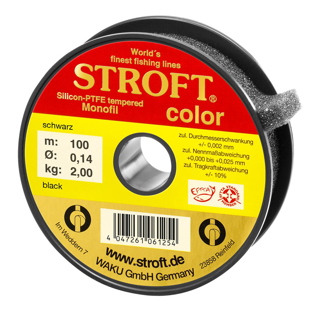 Stroft Color Leader Material Indicator Line Sighter 100 m/Spool black