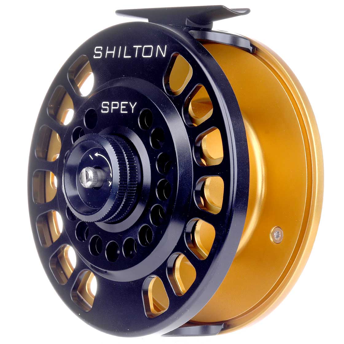 Shilton SL Spey Custom Fly Reel Black-Gold-Black