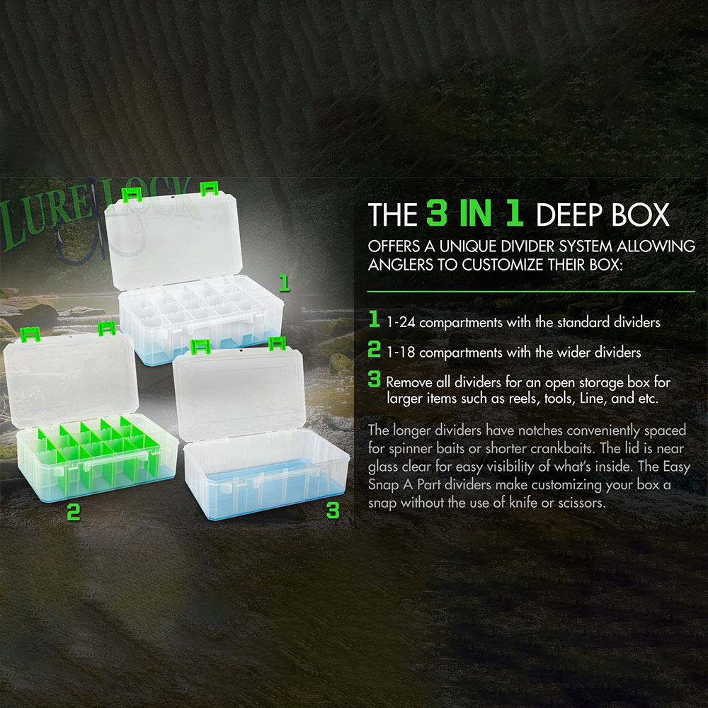 Lure Lock Large Deep Box with Tak Logic Liner 3 in 1