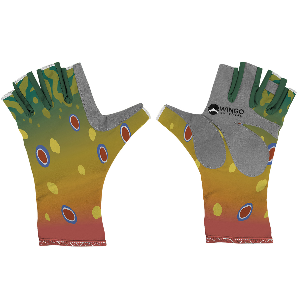 Wingo Fish Skin Sun Glove Brook Trout