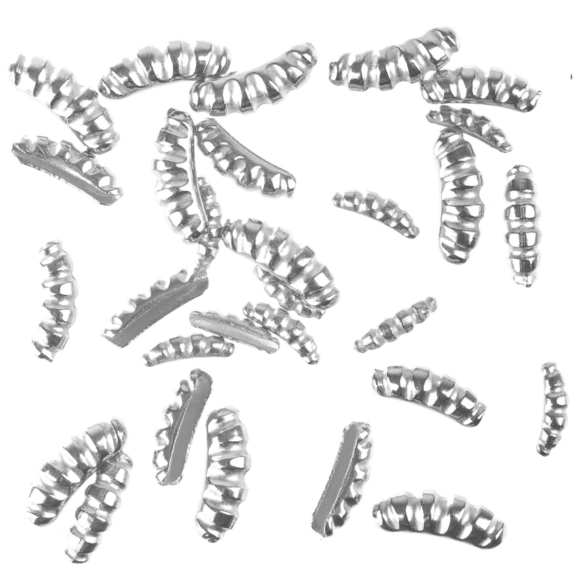 Wurm Tungsten Nymph body gerillt silver