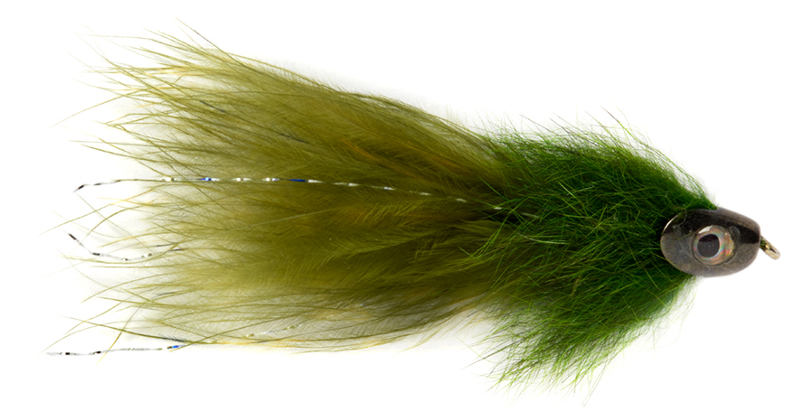 P-21147_FullingMill_possum_Streamer_Green_Machine Fulling Mill Streamer - Ronan's Possum Streamer Green Machine