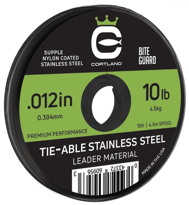 Cortland Tie-Able Stainless Steel Leader Material Green 15 ft steel leader
