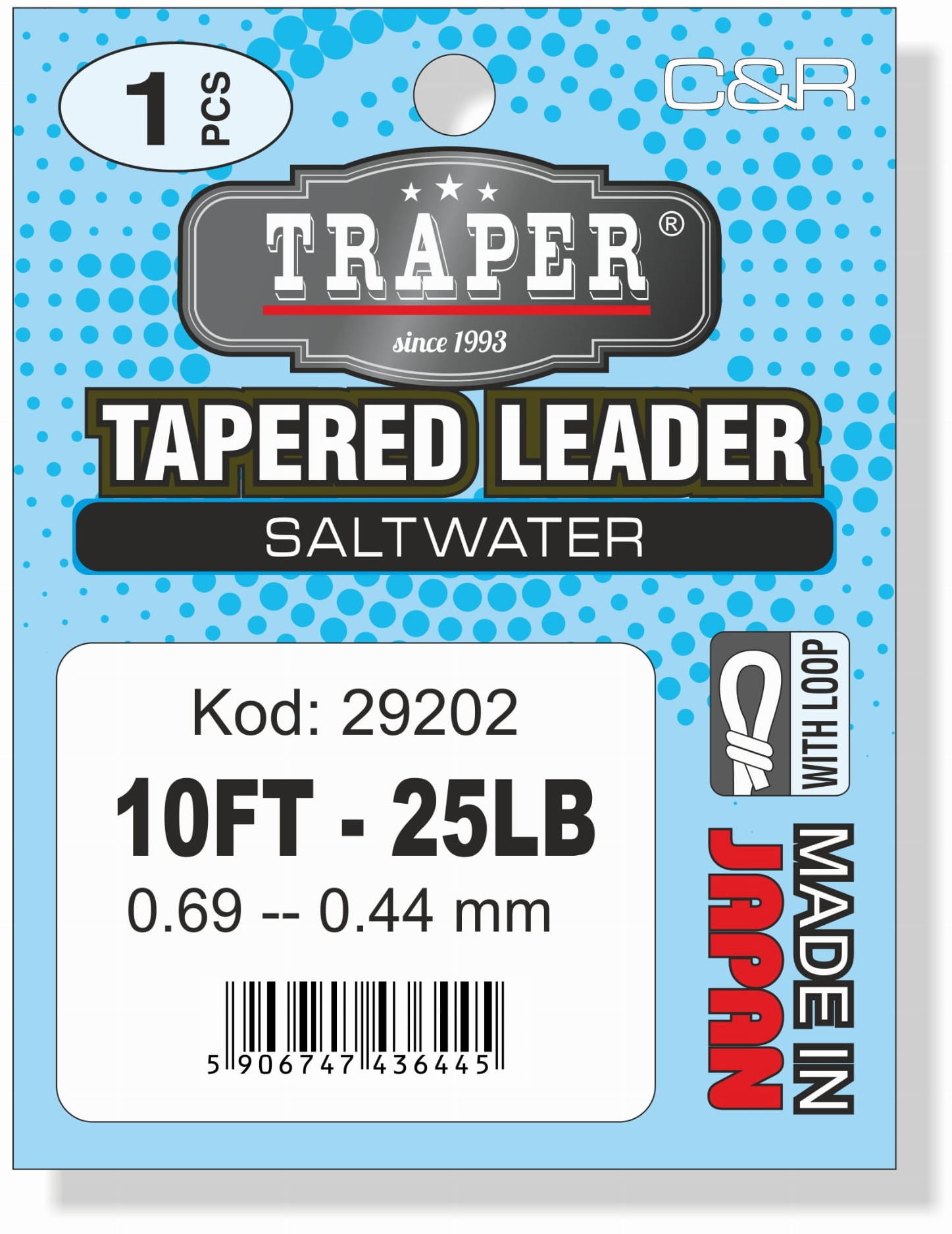 Traper Tapered Saltwater Leader 10 ft Pre-Looped