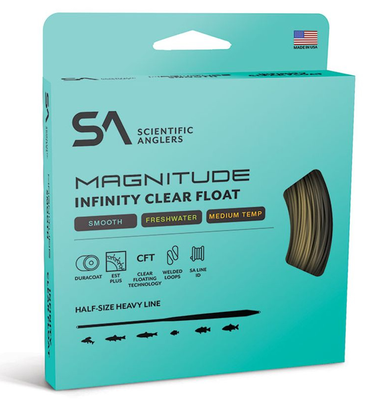 Scientific Anglers Magnitude Smooth Infinity Floating Clear Head WF Fly Line Buckskin