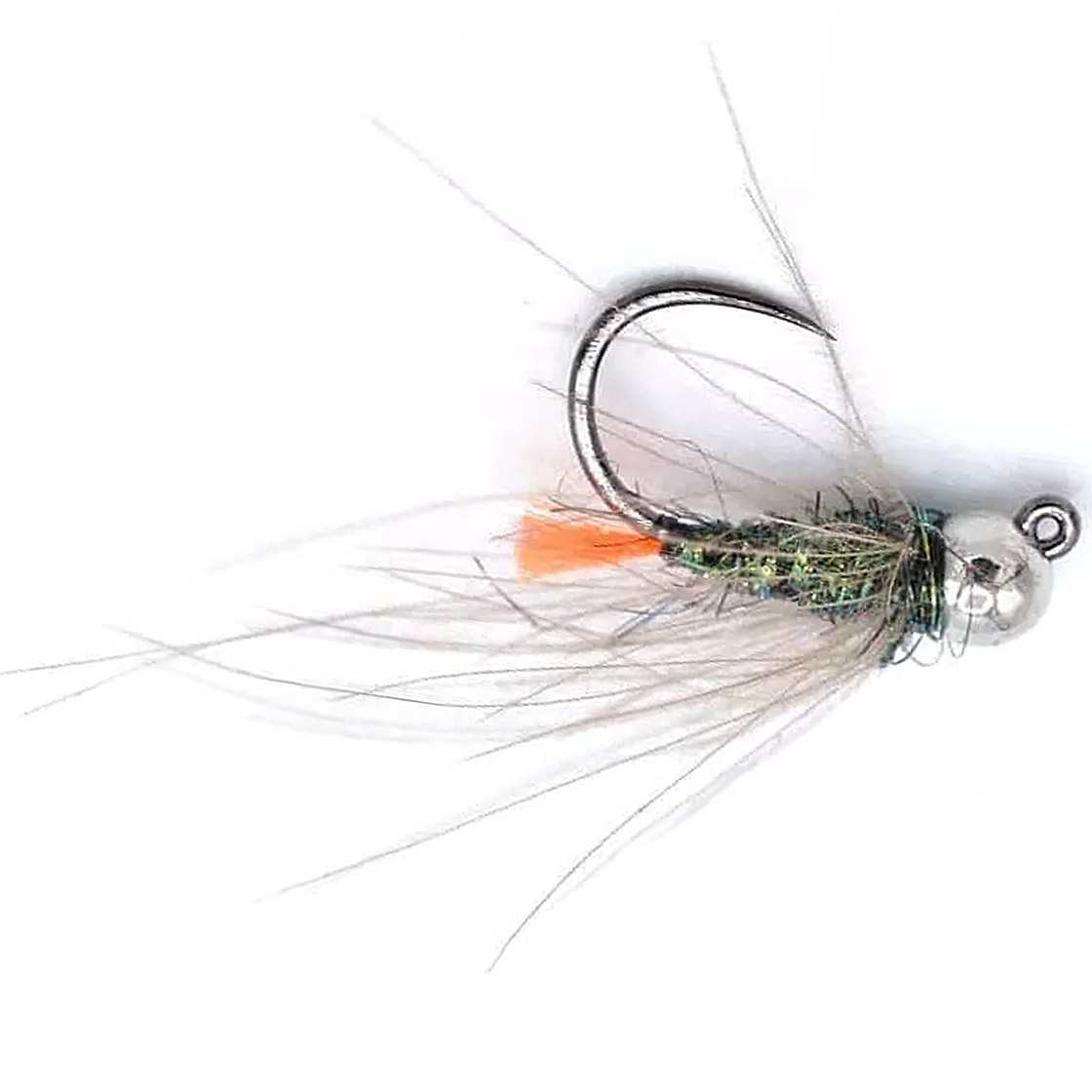 Superflies_Tungsten_Nymphe_Orange_Tag_Jig_Silver_Bead Superflies Tungsten Nymph Orange Tag Jig Silver Bead