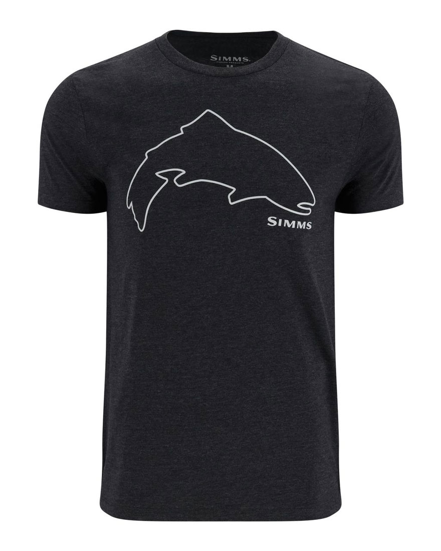 Simms_Trout_Outline_TShirt_dark_gunmetal_heather_1 Simms Trout Outline T-Shirt dark gunmetal heather
