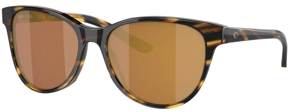 Costa Polarized Glasses Womens Catherine Tortoise (Gold Mirror 580G)