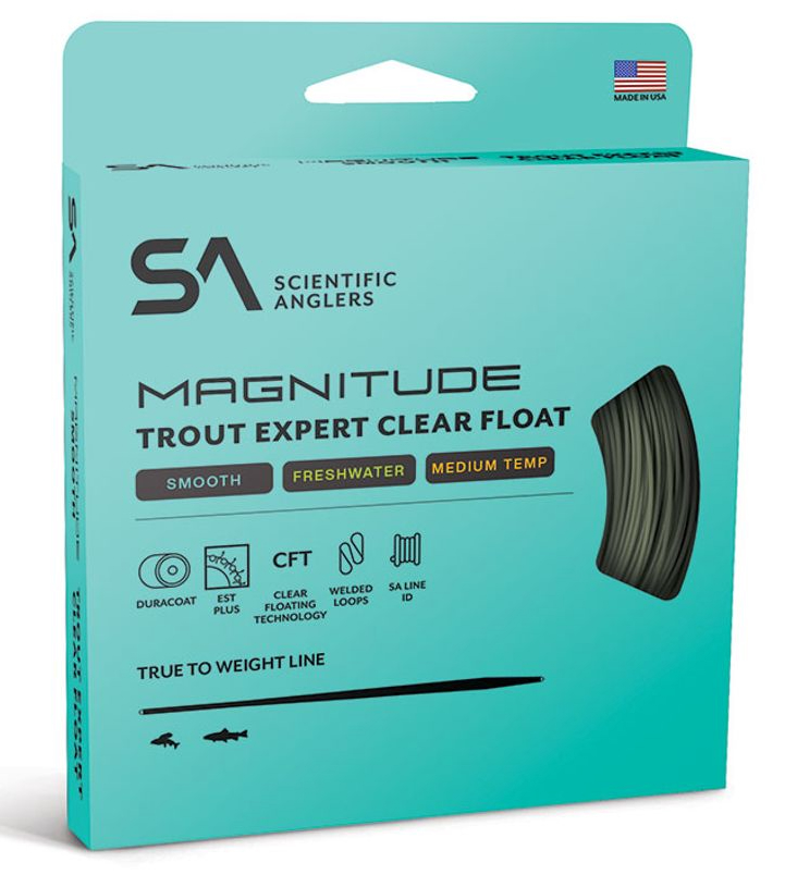 Scientific Anglers Magnitude Smooth Trout Floating 10' Clear Tip WF Fly Line Sage Green