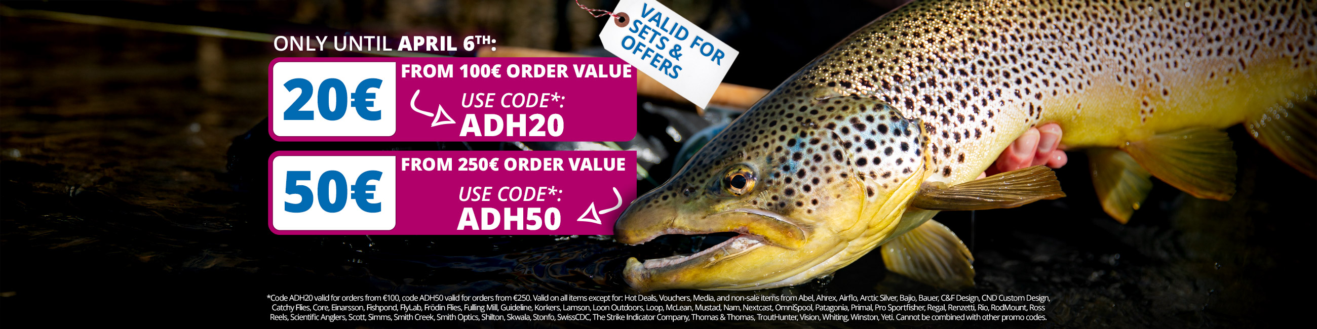 €20 or €50 discount with Code ADH20 or ADH50