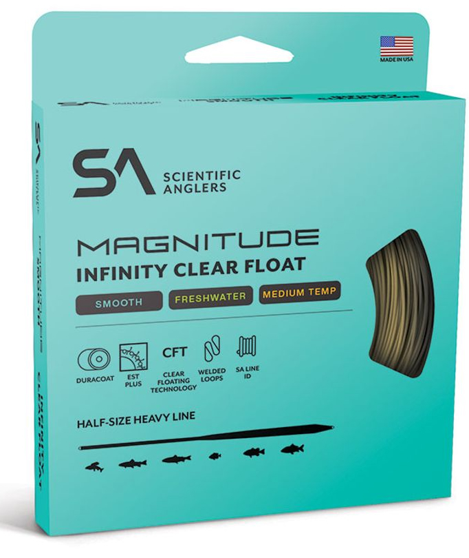 Scientific Anglers Magnitude Smooth Infinity Floating 10' Clear Tip WF Fly Line Buckskin
