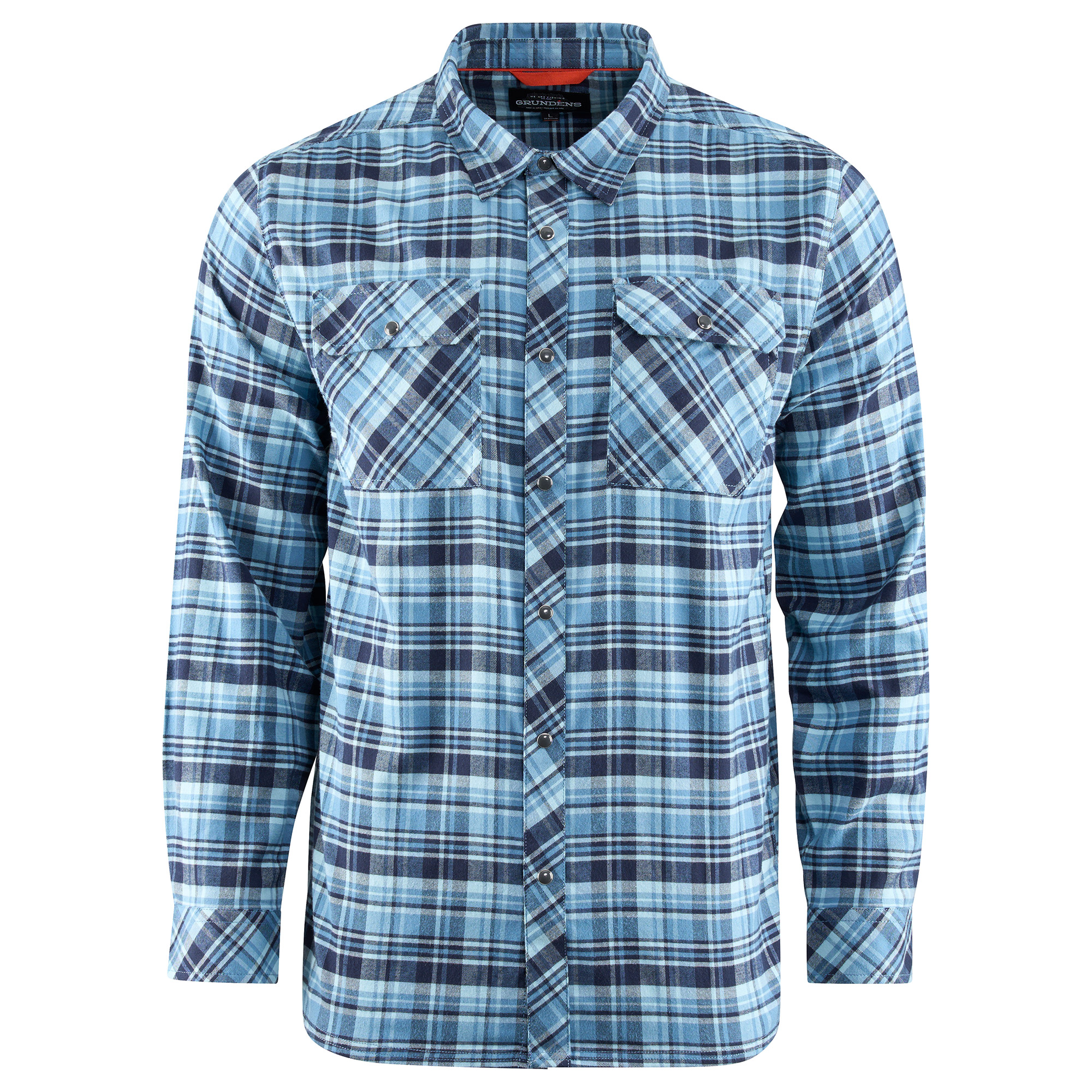 Grundéns Dungeness Seawool Flannel Shirt - Commercial Grade - Captains's Blue