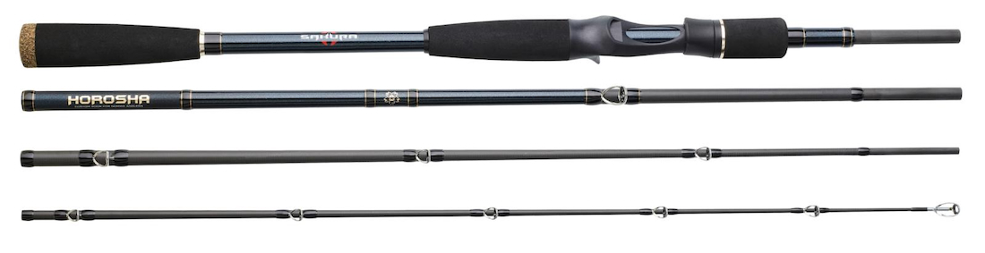 P-27523_Sakura_Korosha_Travel_Baitcaster_Spinnrute_ SAKURA HOROSHA Travel 4-piece Baitcasting Rod