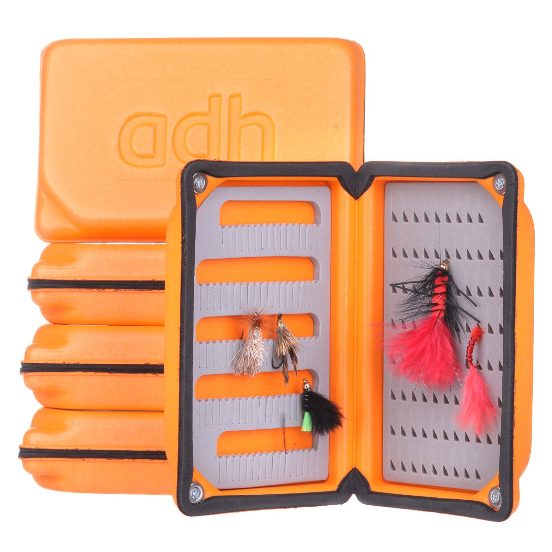 adh-fishing Foam Fly Box Fly Box Medium Ultralight Rainproof orange adh-fishing Foam Fly Box Fly Box Medium Ultralight Rainproof orange