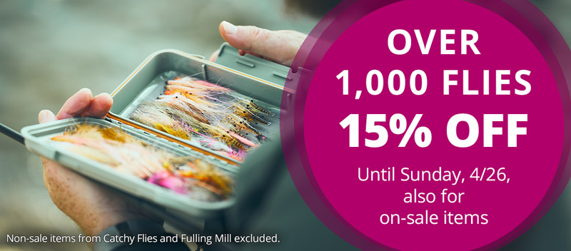 15% off over 1000 Flies until 4/26