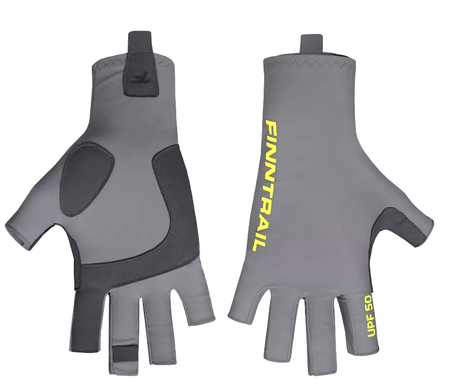 Finntrail Sun Fishing Gloves Wave middle grey Handschuhe Sonnenschutz UPF 50+
