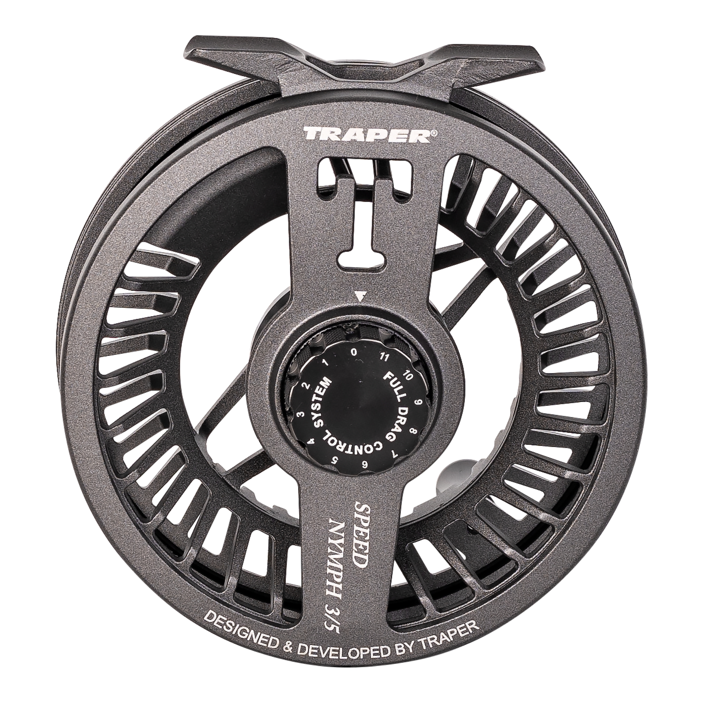 Traper Speed Nymph Fullframe # 3 - 5 Fly Reel Gun Smoked